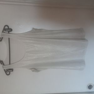 Maurices Shimmering Gold on Cream Tank Top Sz XL